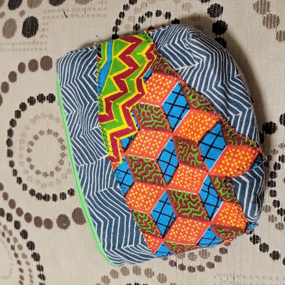 Handmade Multicolored Artisan Makeup Cosmetic Bag Toiletry Pouch Organizer